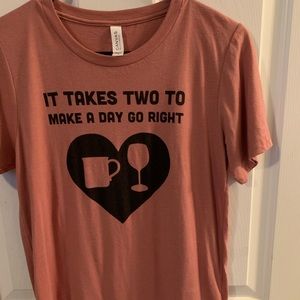 Coffee and wine lover tee